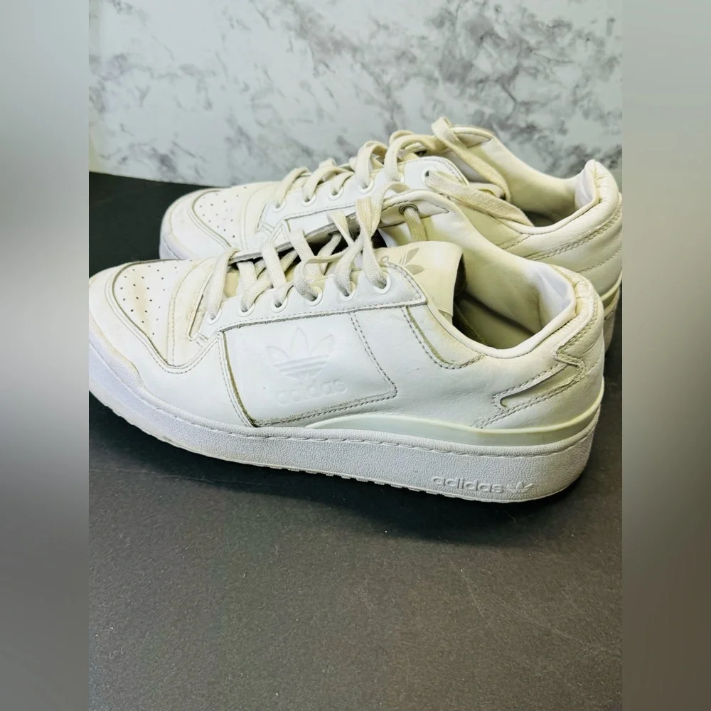 ADIDAS Shoes Womens 10 Originals Forum Bold Low Sneakers FY9042 White Lace Up